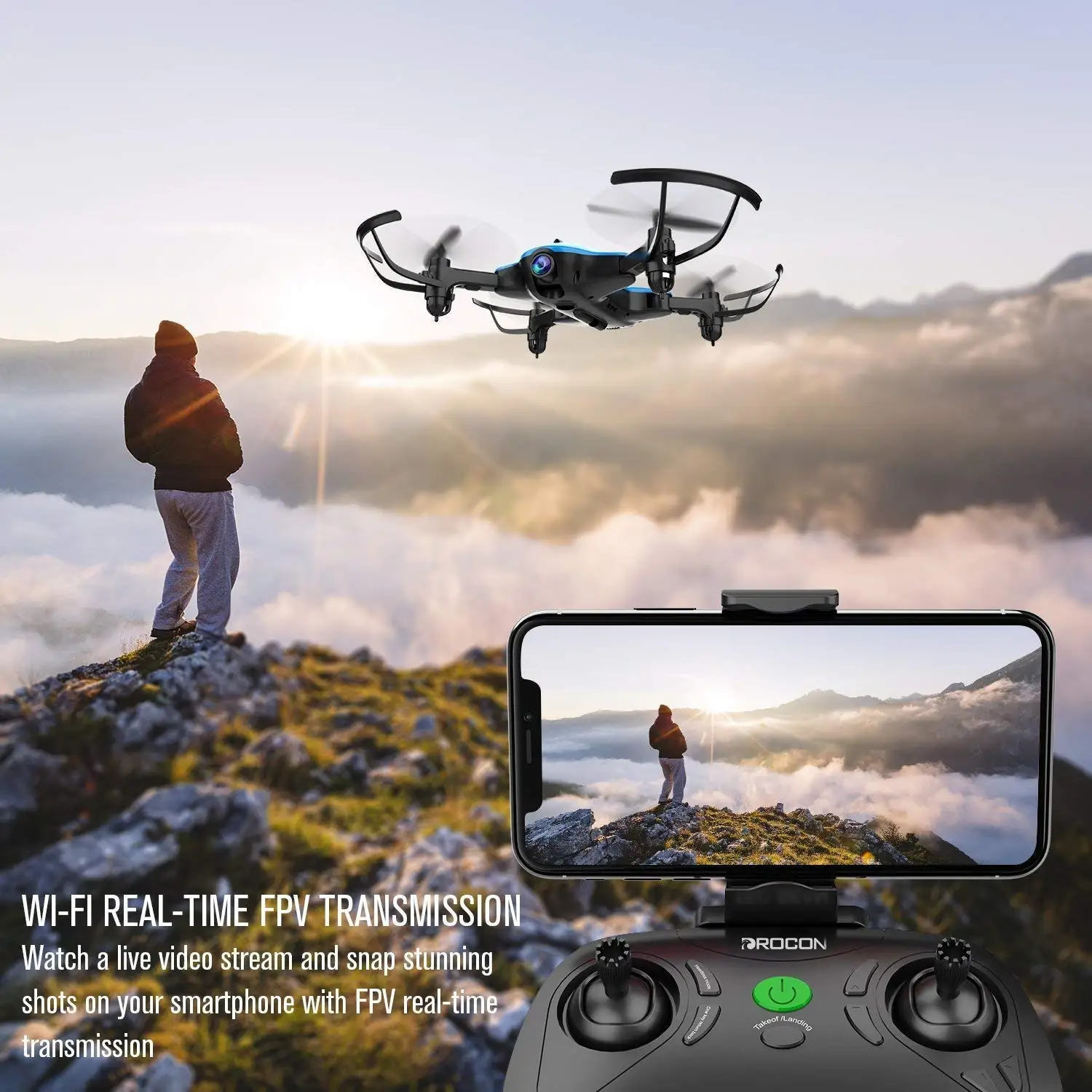 Mini RC Quadcopter FPV Drone with HD Camera 720P
