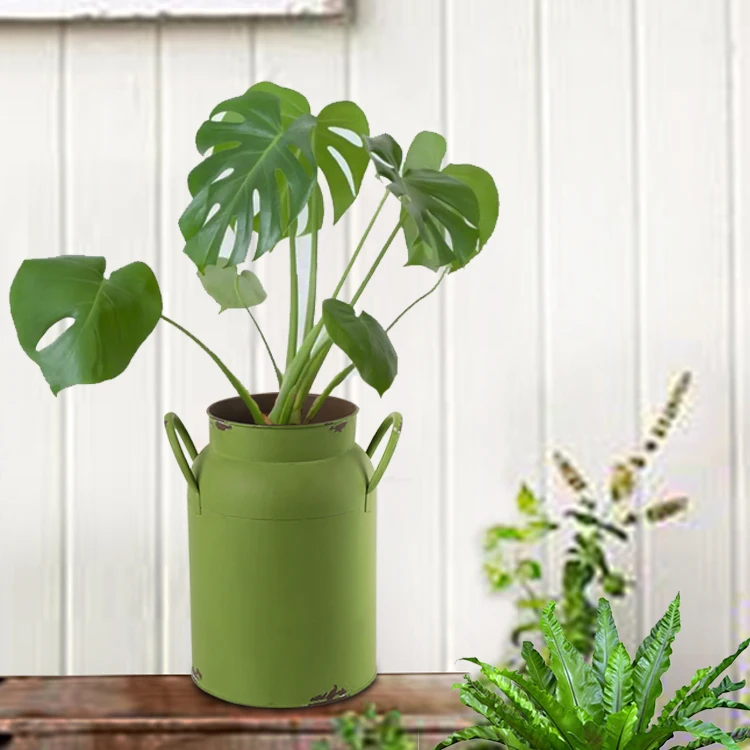 wholesale garden plant pot metal jug can antique  colour pastoral decor flower vases centerpieces ornament container packing