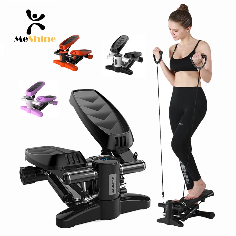 Gym Exercise Step Aerobic Fitness Yoga Stair Elliptical Mini Twist Stepper Nordic Walking Machine With Resistance Bands