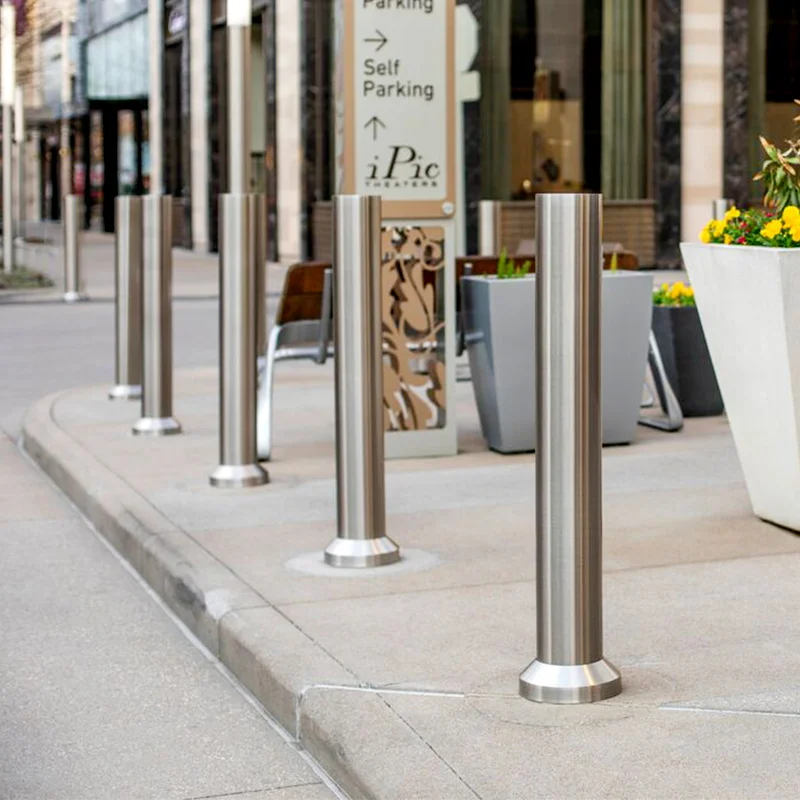 Wholesale Custom Road Parking Restraints Post Fixed Barrier Residential Permanently Fastened Steel Bollard