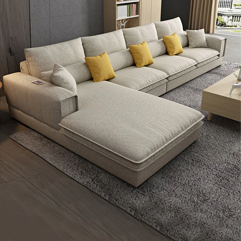 Nordic Luxury Technology cloth corner fabric sofa set furniture Lounge living room sofas sectional Velvet modern l shaped sofa