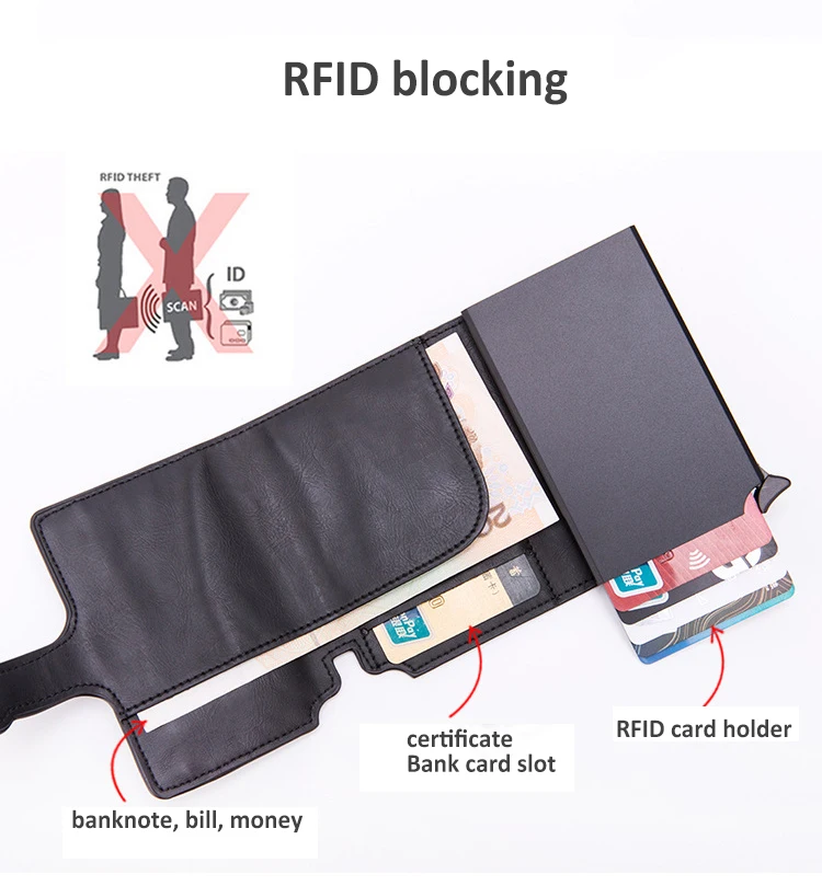 2020 atm card holder credit card holder rfid blocking wallet card holder for men