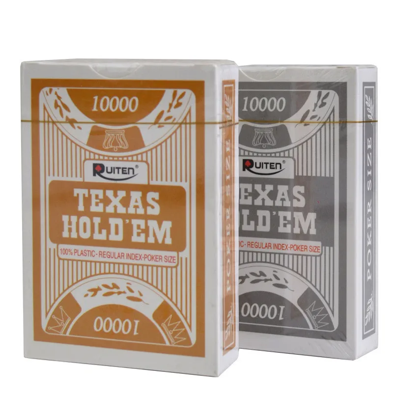Custom printed waterproof poker cards plastic Texas poker cards