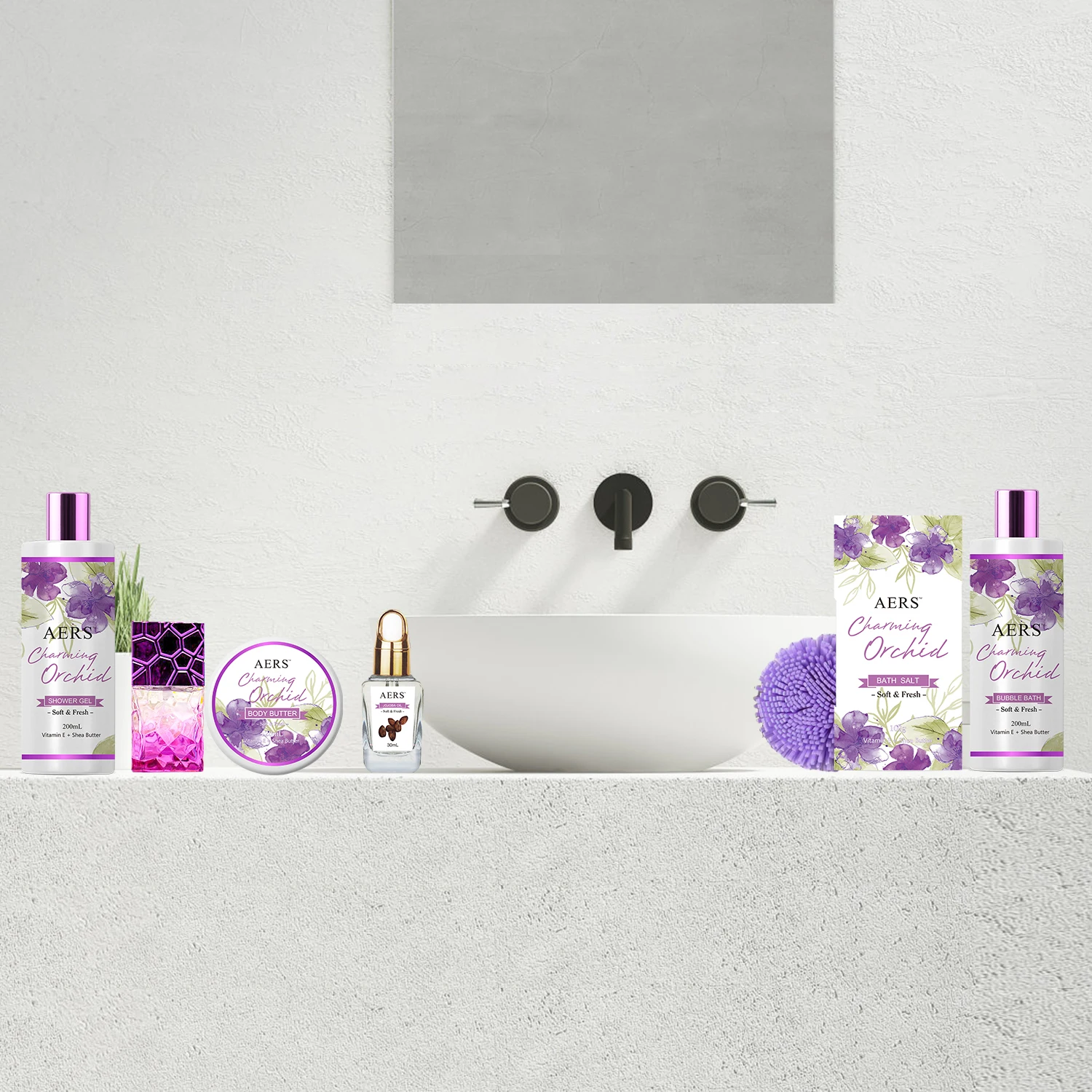 OEM custom women body beauty bubble bath gift set