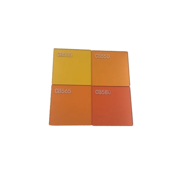 Factory Supplying 550Nm Long Pass Orange Glass Discs CB550 Optical Filter GG550