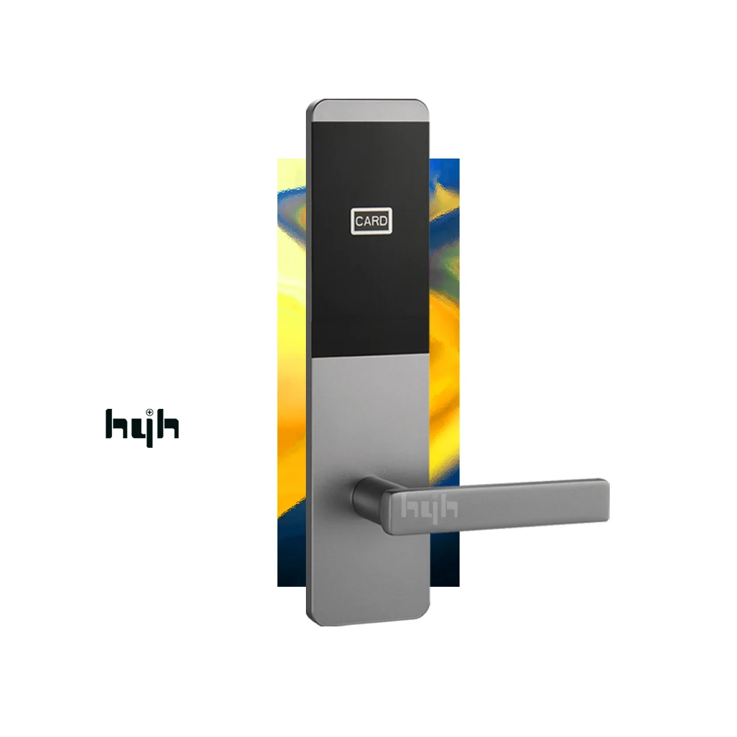 Guangdong-hyh Hardware Keycard Hotel Smart Room Door Lock System Electronic Card Reader Hotel Safety  Entrance Door Lock