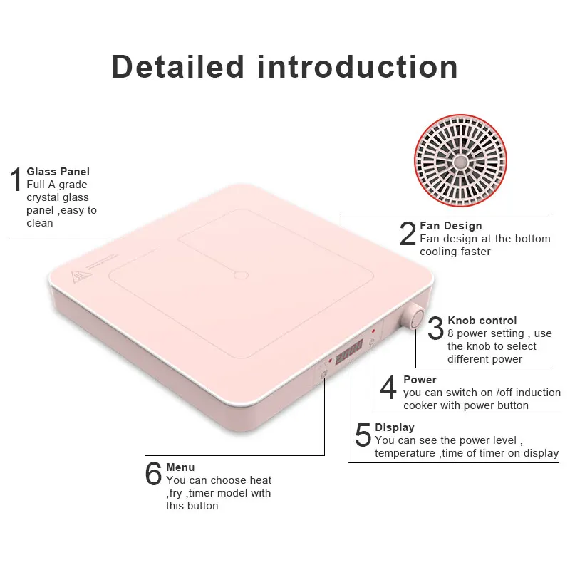 New Arrival matcha Induction stove IH-S20M-W touch screen cooktop electric hob single Induction cooker