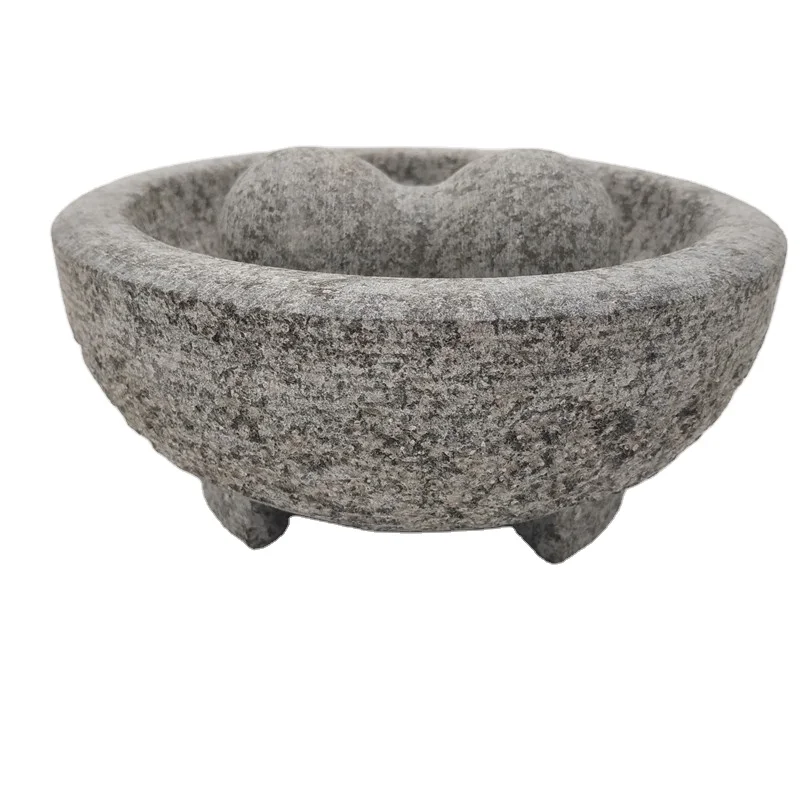 wholesale Large Granite marble stone  Mortar And Pestle set big Size 20*9 cm 15cm 2 cup