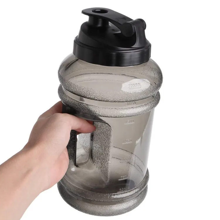 2023 BPA Free custom printed 2.2L gym fitness water bottle PETG Water Gallon Plastic Jug Container with Straw Lid