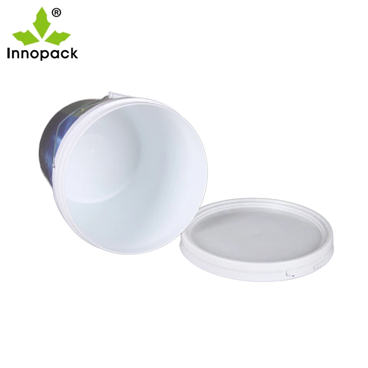10L 12L 15L In Mould Labeling Printed Utilty Bucket with Snap-on Lid