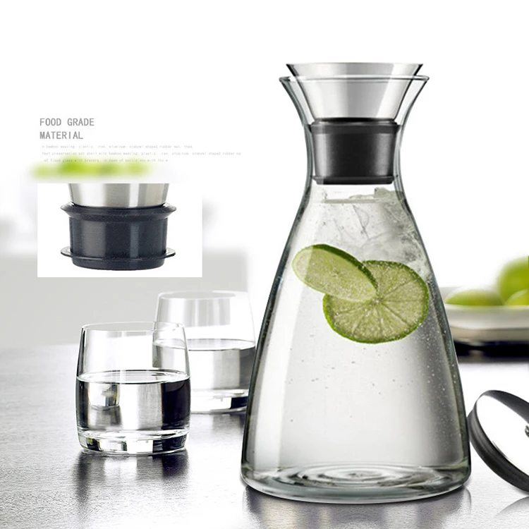 Wholesale High Quality 1L High Borosilicate Glass Water Jug New Design Kettle For Coffee Tea