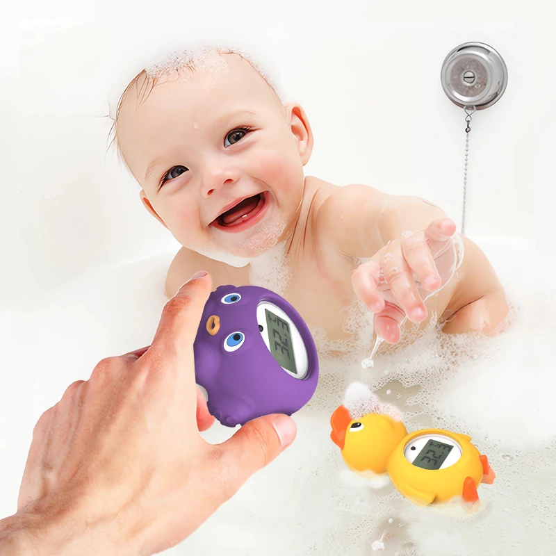 CE ISO Cartoon Floating Lovely Baby Water Thermometer Kids Bath Thermometer Toy Plastic Water Sensor Thermometer