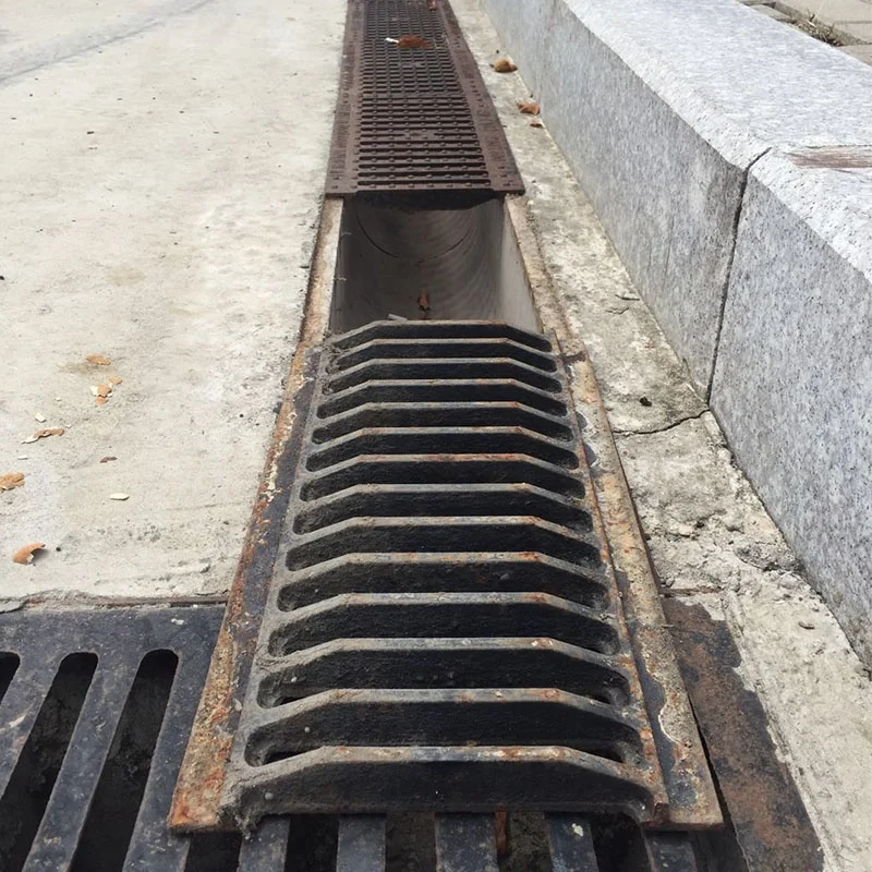 
Polymer Concrete Linear Drain Trench Rainwater Drain with Metal Grate 
