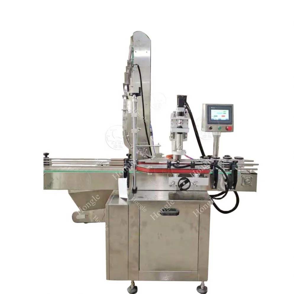 Fully Automatic Shampoo Glass Bottle Essential Oil Capping Machine Jar Lid Capping Machine
