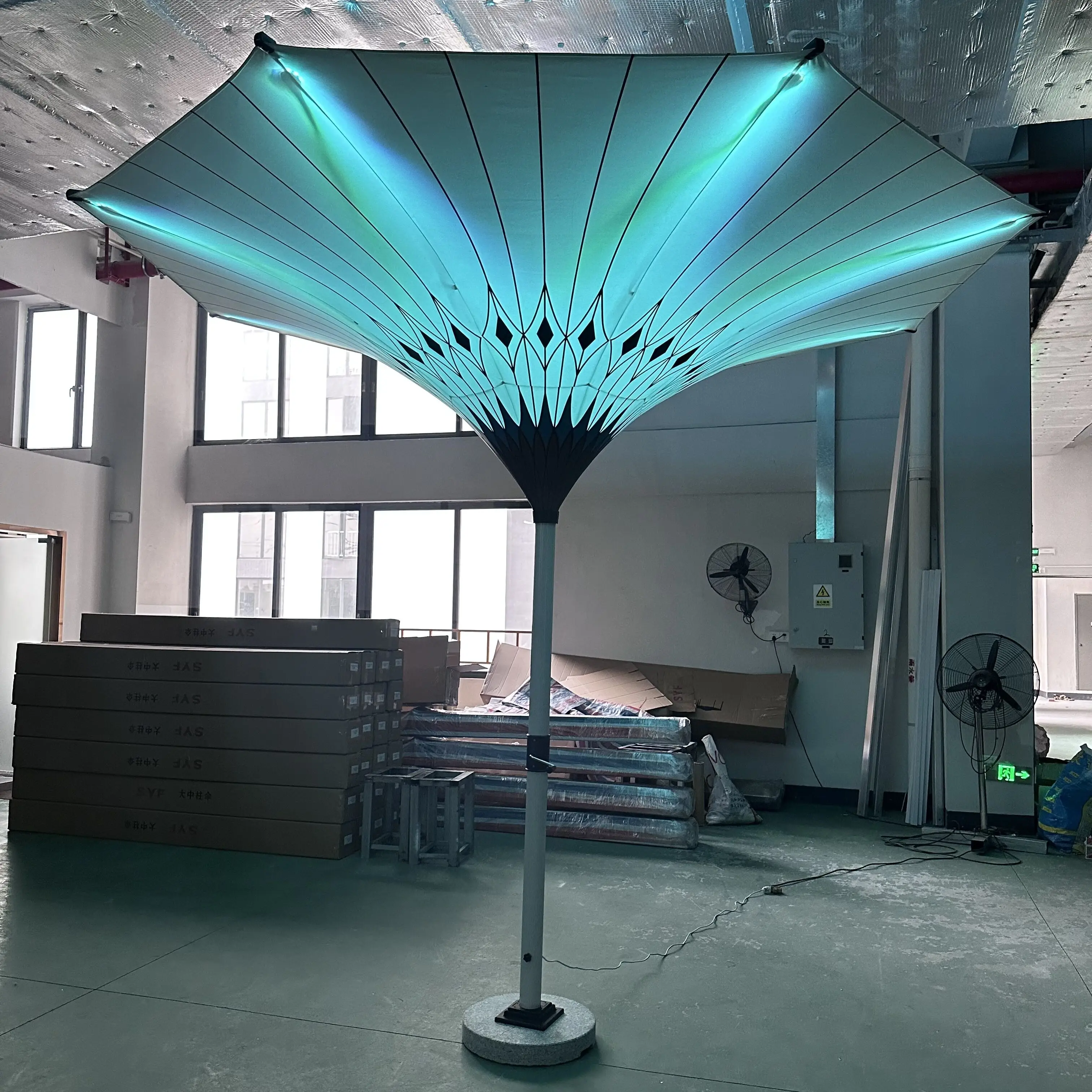 adverting beach outside umbrella tent folding tent  flower umbrella   tent LED Tulip Umbrella