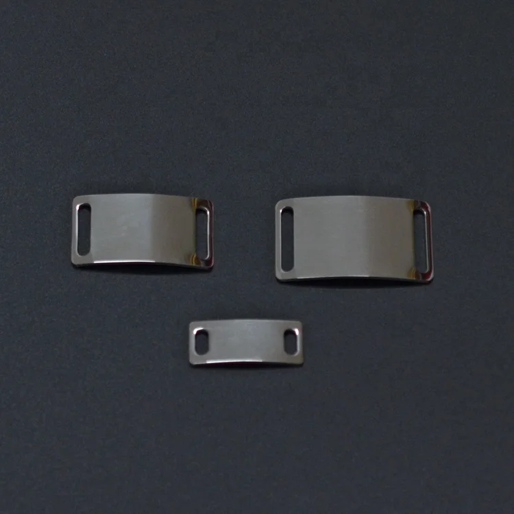 Engraved Logo Custom Size Silver Color Stainless Steel Slide On Dog Tags for Dogs and Cats