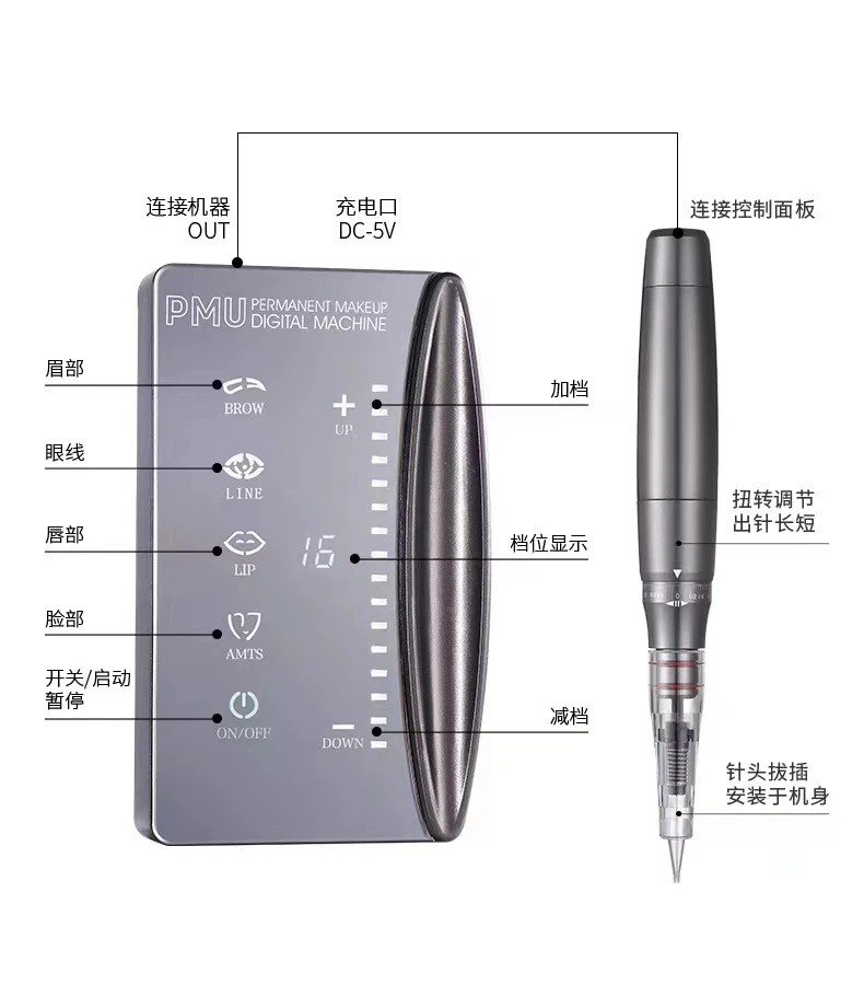 OEM Charmer Digital  Permanent Makeup Make up Eyebrow Lip Tattoo pmu Micropigmentation Microblading Machine