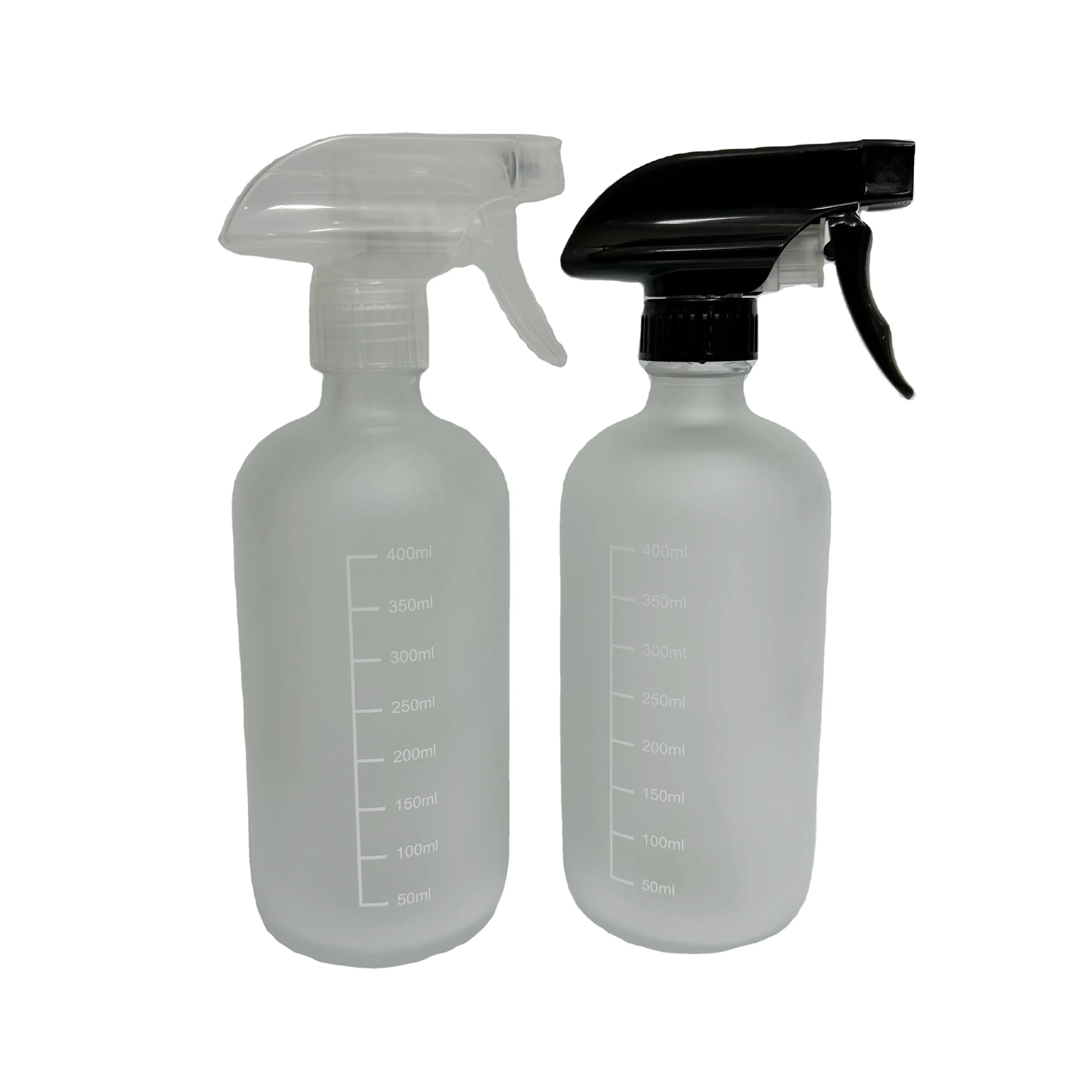 16 Ounce Empty Frosted Glass Spray Bottles with Measurements, Spray Bottles for Hair and Cleaning Solutions