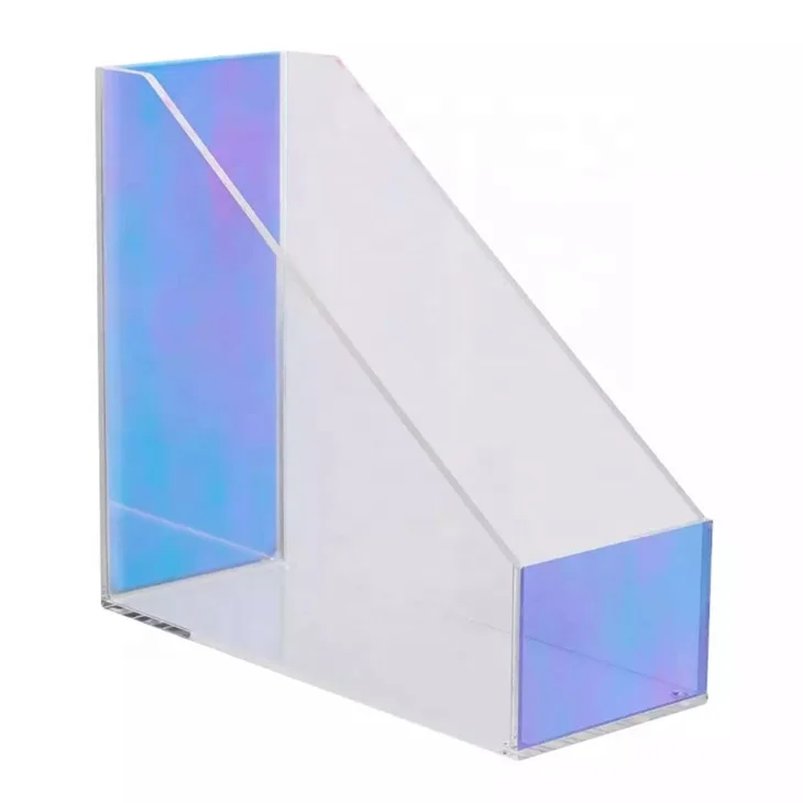 Acrylic iridescent magazine holder