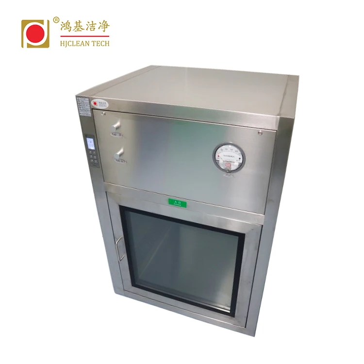 HJ CLEAN TECH laminar pass through box with interlock UV LAMP dynamic pass box