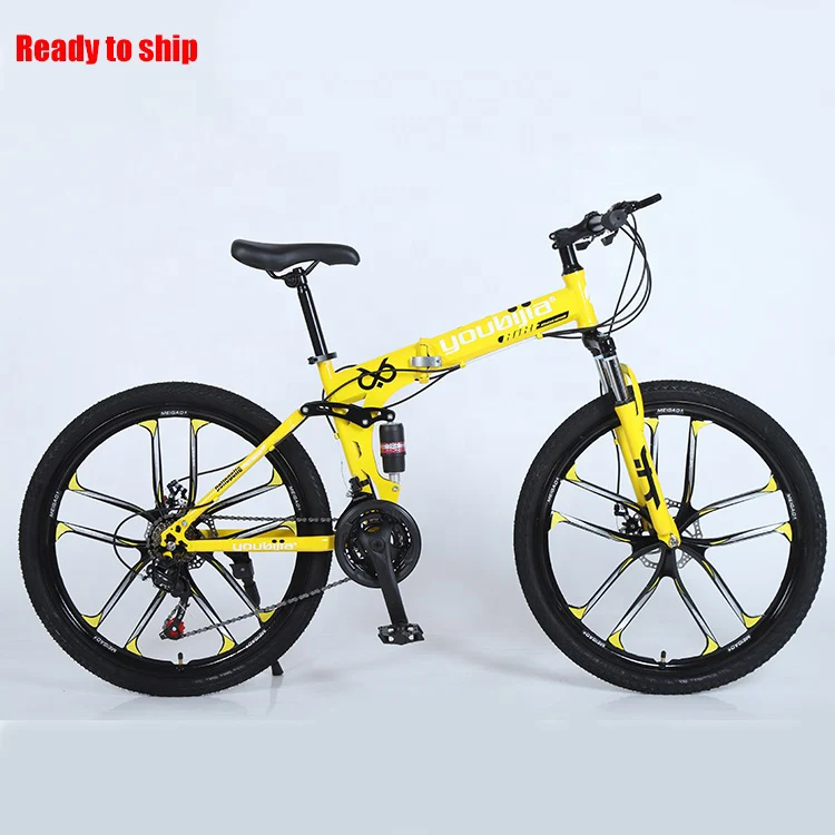 China factory hot sale 24/26 inch folding bike mountain bicycle 21/24/27/30 speed 29 mountainbike mtb foldable cycle for adult