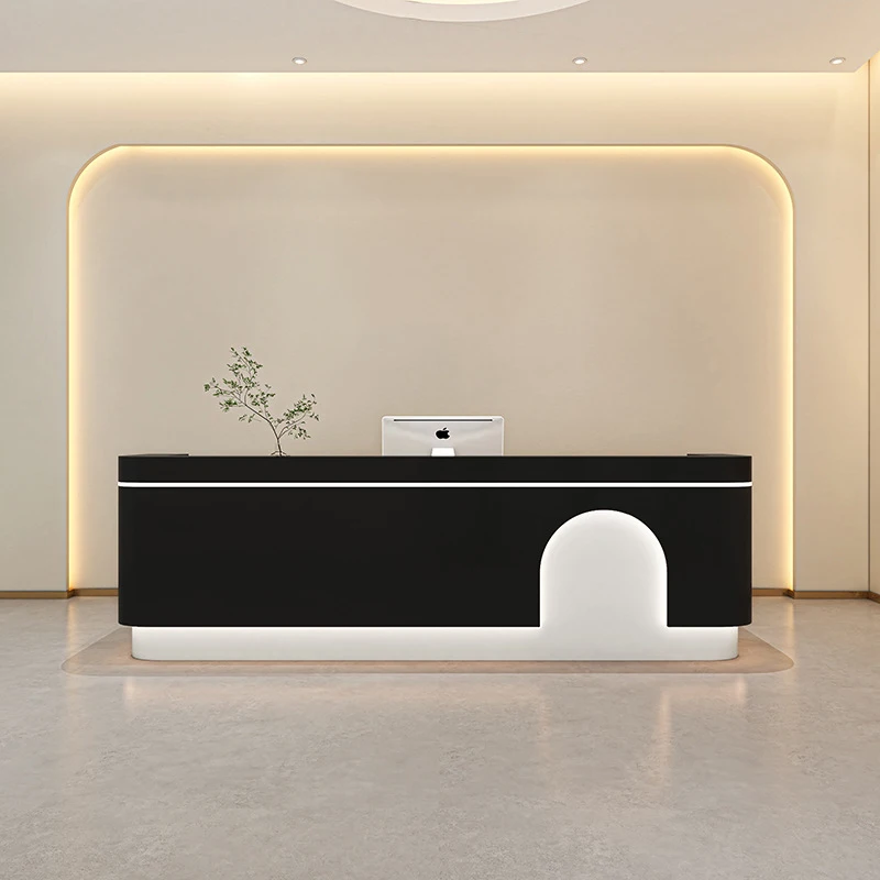 Brand Furniture Dental Clinic Reception Desk Simple Beauty Salon Cashier Wood Products for Office Use