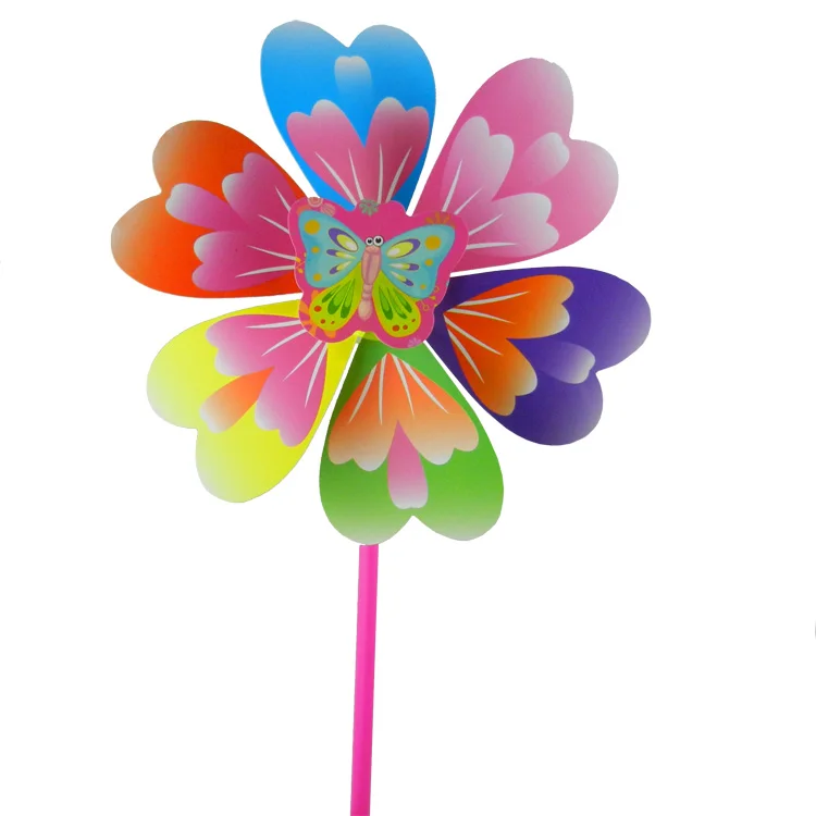 Outdoor spin Colorful DIY self-assembled plastic windmill spinners Fun plastic hand windmills for kids gifts