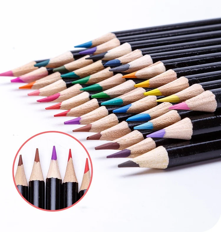 174 Pieces Painting Set Double Wooden Box Watercolour Pencils Art Set Supplies Doodle Wooden Box Art Set