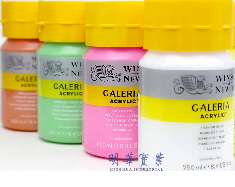 Amazon Hot Selling Winsor & Newton Single One Color Box 250ML Galeria Acrylic Paint For Fabric And Canvas Painting