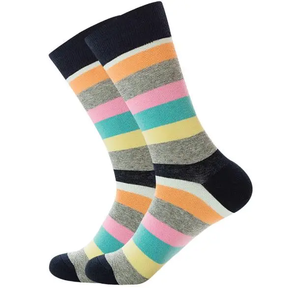 High quality man sweat happy Colorful feet socks, quality wholesale  striped socks