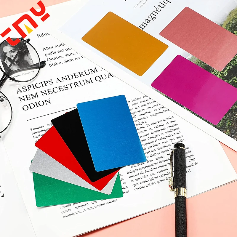 Cheap Price Wholesale Blank 0.8Mm Thick Anodized Aluminum Business Card With Laser Engraving