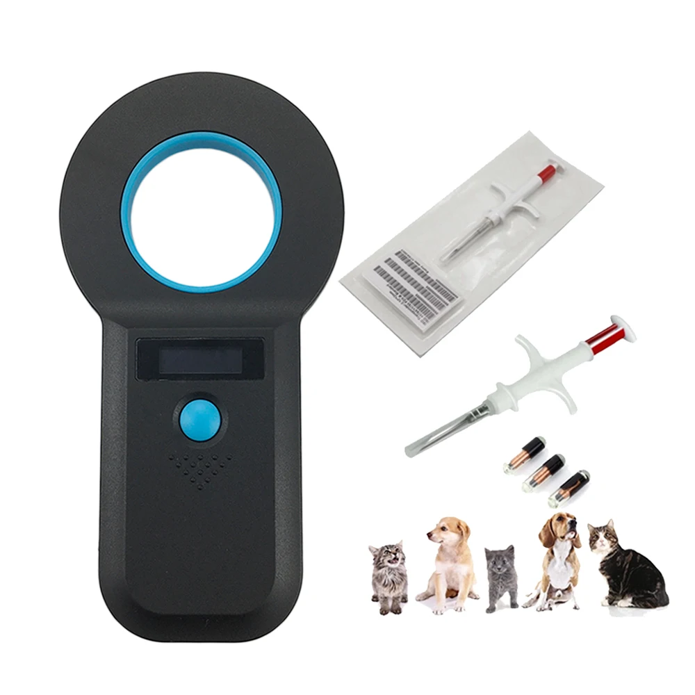 W90B 134.2Khz Animal Chip ID Microchip Scanner ISO11784/5 Handheld RFID Tag Reader Dog Cat Pet