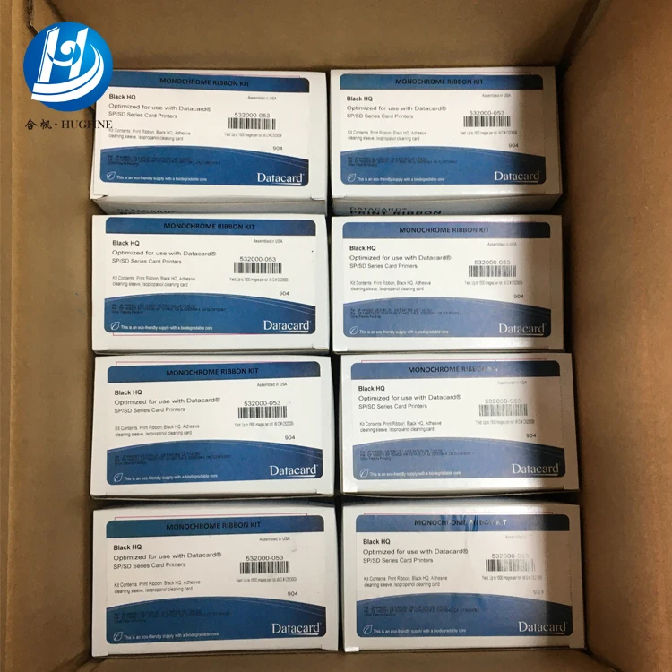 Достаточный запас оригинальная упаковка Datacard 532000-053 черная монохромная лента HQ