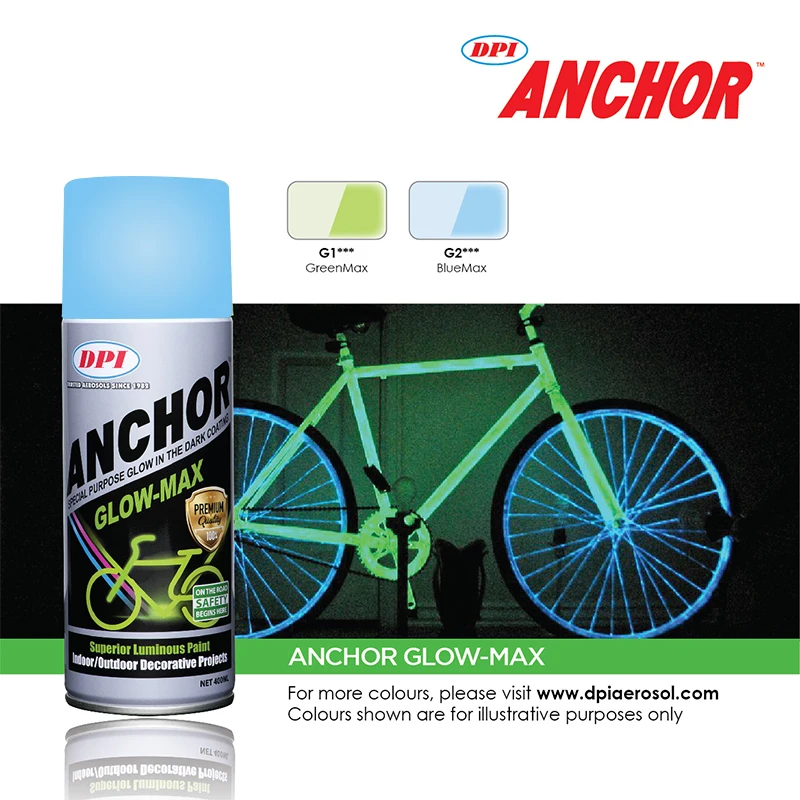 Спрей-краска, хорошо светящаяся ночью в темноте, премиум-класса, может использоваться в декоративных целях