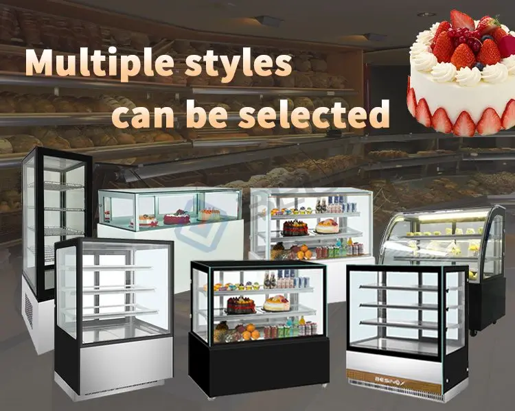 Three Layer Standing Bakery Display Cabinet Fridge Display Cooler Bakery Display Cake Showcase