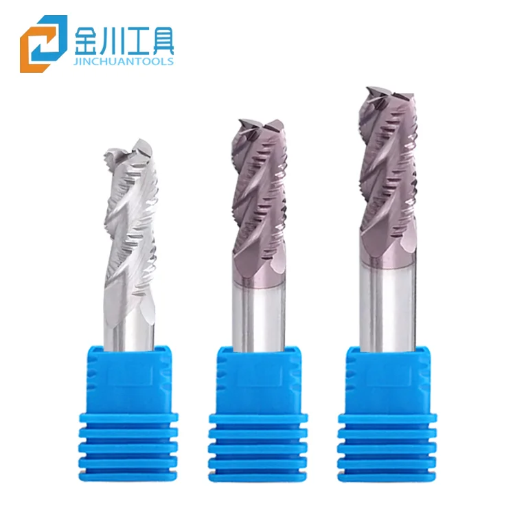 Jin chuan Hot sale  End Mills Carbide Rough End Mills Carbide Wood Cutting Tools HRC55 Roughing End Mills