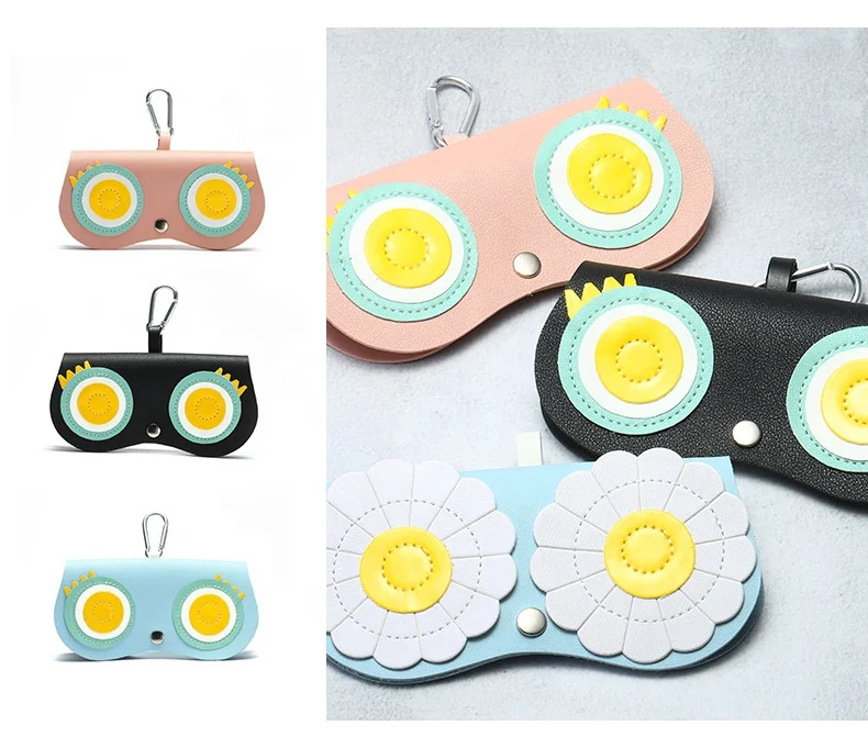 Hot Sale Portable Case Animal Cartoon Fashion Women PU Leather Sun Eye Glasses Box For Eyeglass Sunglasses Cute Protection Bag