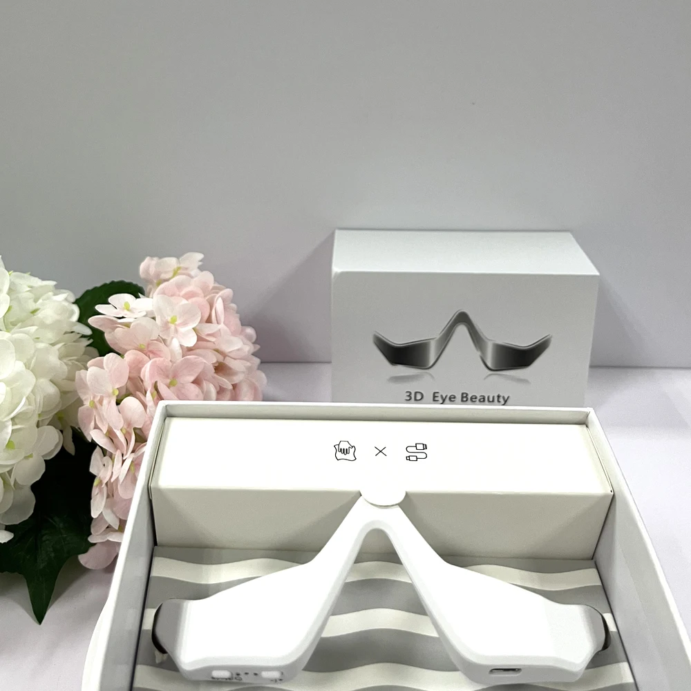 3d Eye Vibration Led Red Light Therapy Device Anti-aging Micro-current Ems Eye Massager For Eye Wrinkle Dark Circle Removal