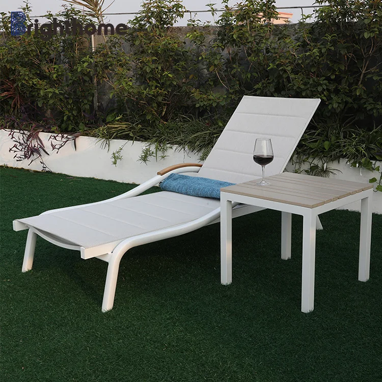 Brighthome Patio Furniture Aluminum Frame Pool Chair Soft Outdoor Garden Modern Sun Loungers For Sale