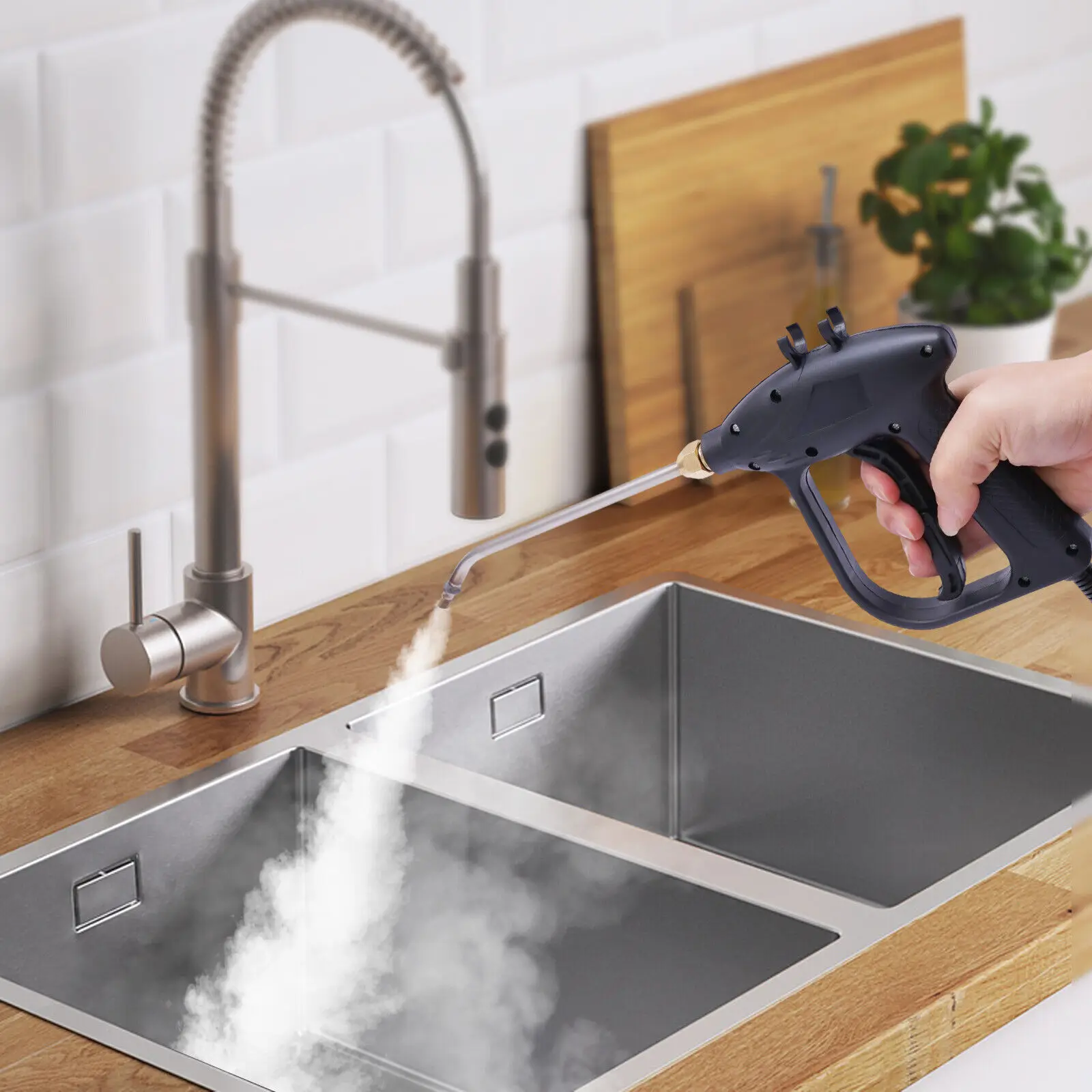 Multi-function high temperature dry and wet steam chemical free disinfecting steam cleaner for kitchen car detailing