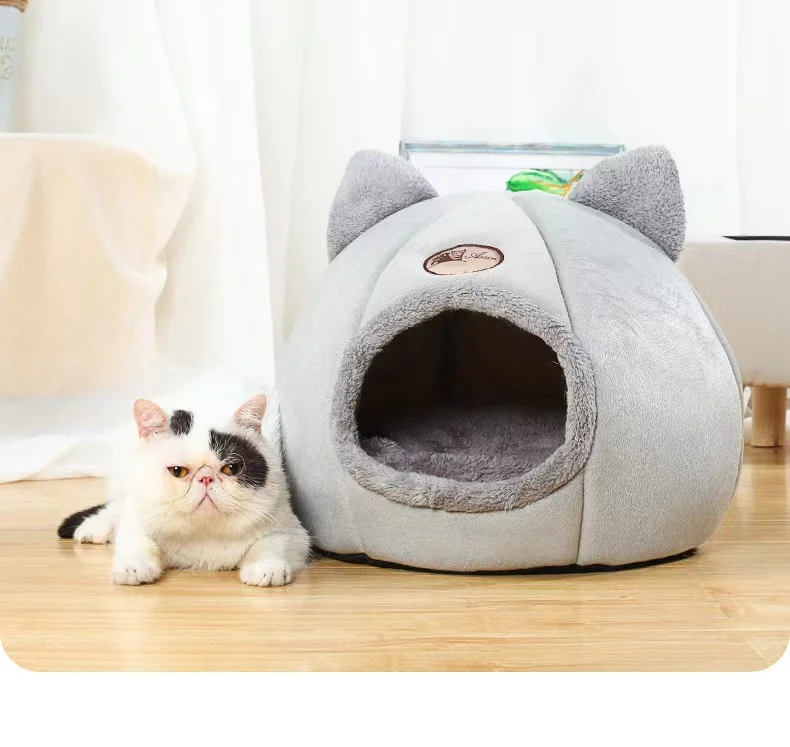 Semi-enclosed Warm Kennel Plus Fluffy Pet Kennel
