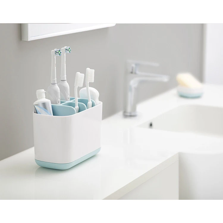 Factory Wholesale Fancy Bathroom Stand Portable Unique Plastic Toothbrush and Toothpaste Holder Organizer