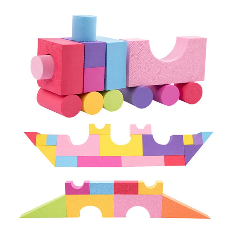 50PCS Ultra-light Colorful EVA Foam Building Block Brick Set Kid Child Soft Toy Gift Christmas Educational Toy