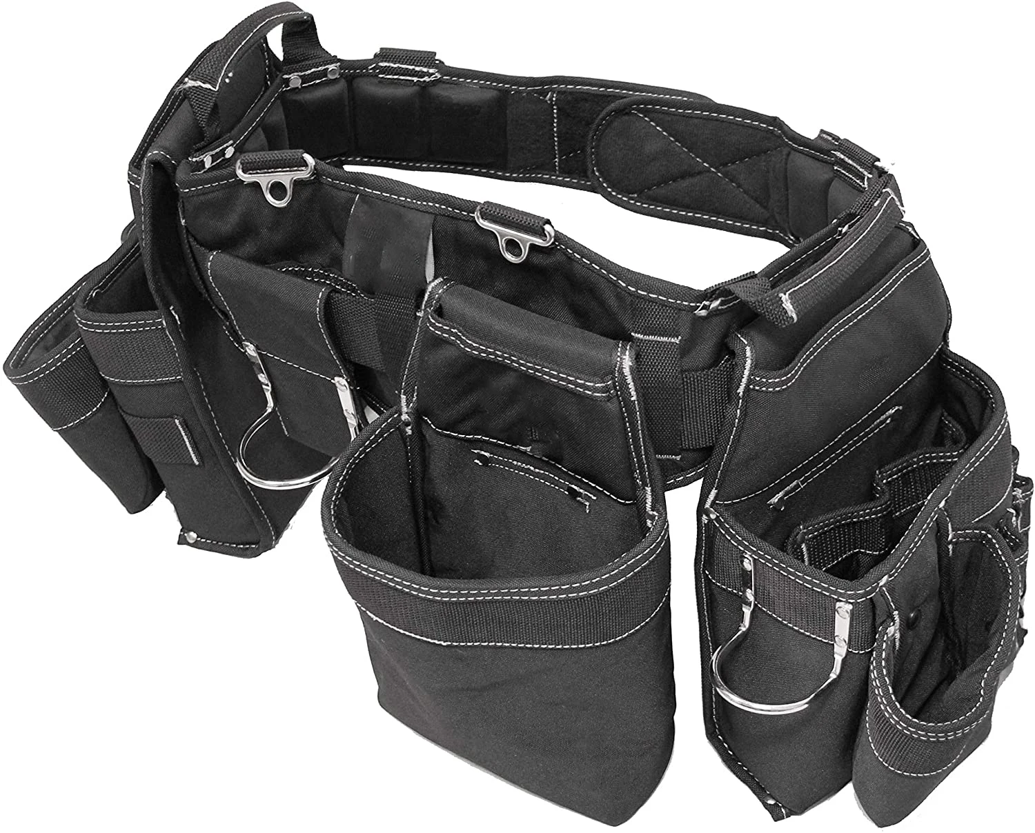 Carpenters Triple Combo w/Pro-Comfort Back Support Belt. Heavy Duty Work Belt carpenter tool bag