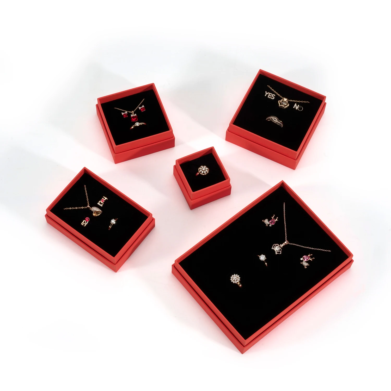 Wholesale custom logo cute fashion jewellery sets sterling 925 silver jewelry making pendant charms paper box for bulk bracelets