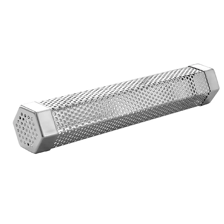 Hexagon Pellet Smoker Tube, Stainless Steel BBQ Wood Pellet Tube Smoker for Cold/Hot Smoking