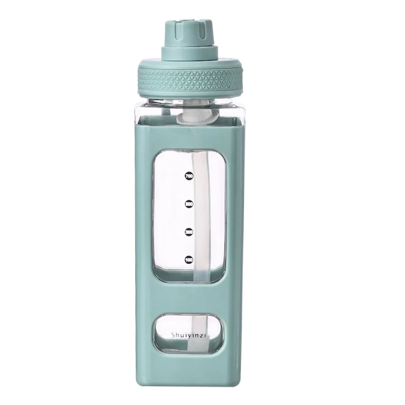 Wholesale 700ml Fitness Sports Water Bottle BPA Free Drinkware Gym Large Capacity Motivational Plastic Sports Water Cups