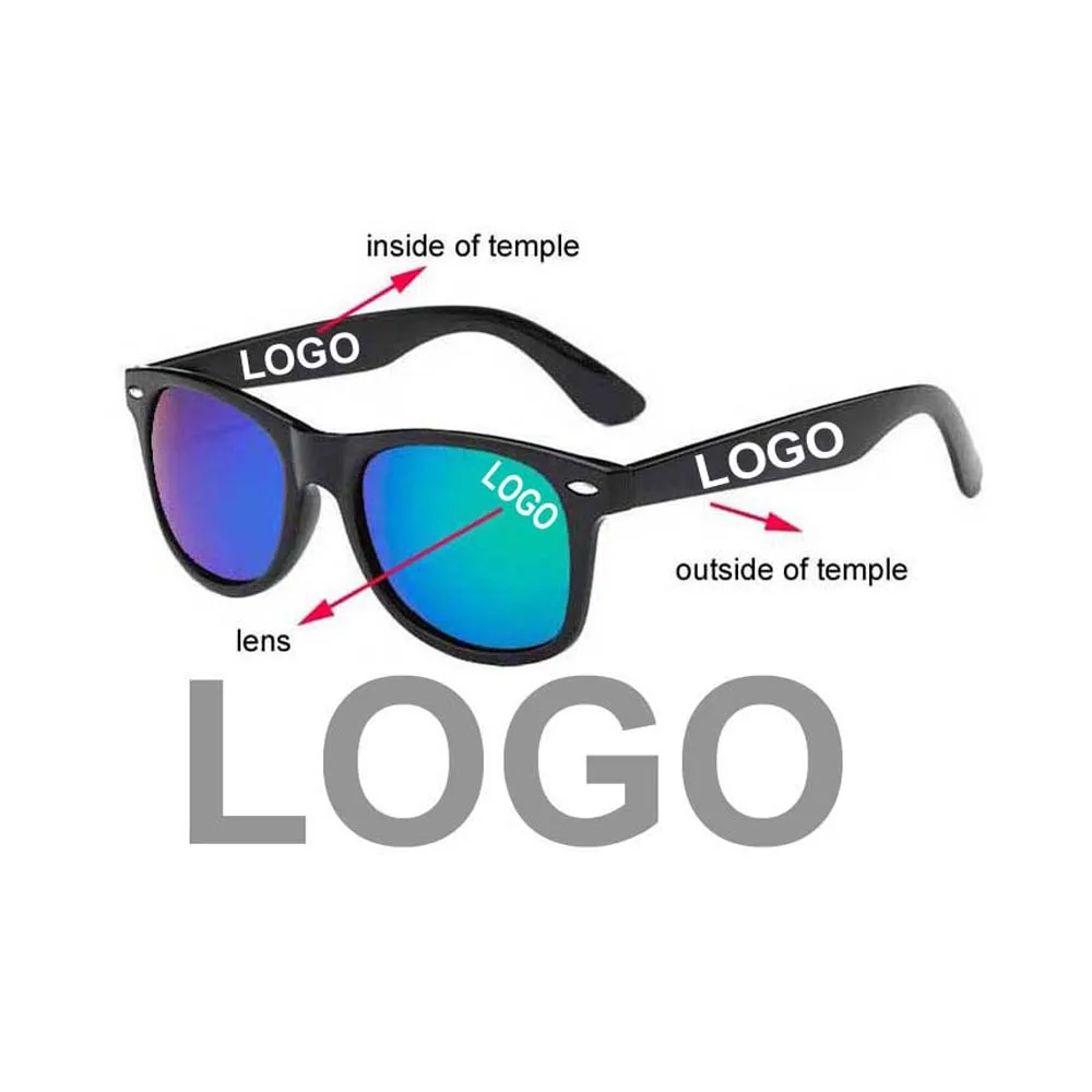 Изготовленным на заказ логосом Gafas Продвижение Мода Uv400 2021 женские и мужские пластиковые солнцезащитные