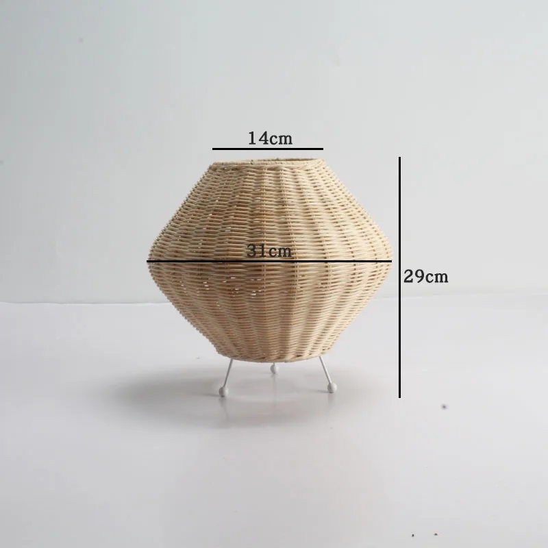 handmade material  bamboo lampshade   Home decor wicker   antique Chinese lamp shade for table lamp led light housing