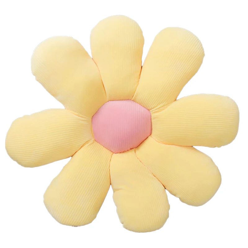 Buti Lovely Daisy Flower Throw Pillows Decorative Plush Stuffed  Floor Seating Cushion Pillow